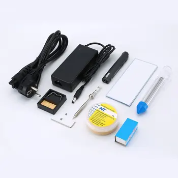 

TS100 65W Mini Electric Soldering Iron Kit Digital OLED Display Temperature Adjustable with Solder Stand Solder Wick Set
