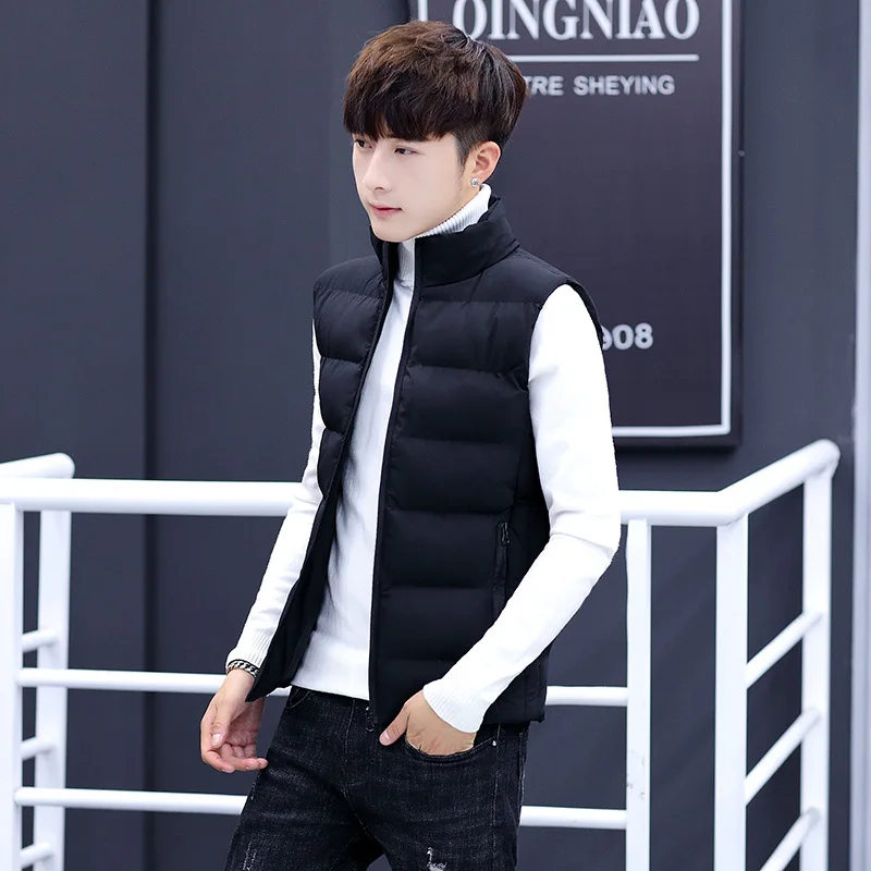 Осенний и зимний жилет, Модный повседневный тренд, Мужское пальто, уличная спортивная одежда с хлопковой подкладкой