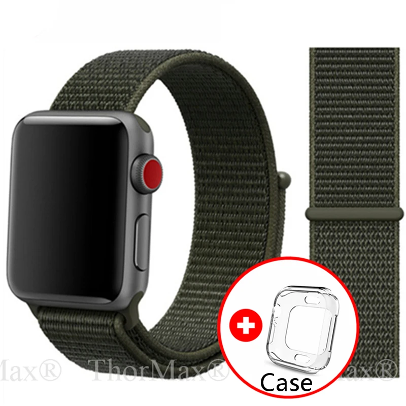 

Band For Apple Watch Series 3/2/1 38MM 42MM Nylon Soft Breathable Replacement Strap Sport Loop for iwatch series 4 40MM 44MM