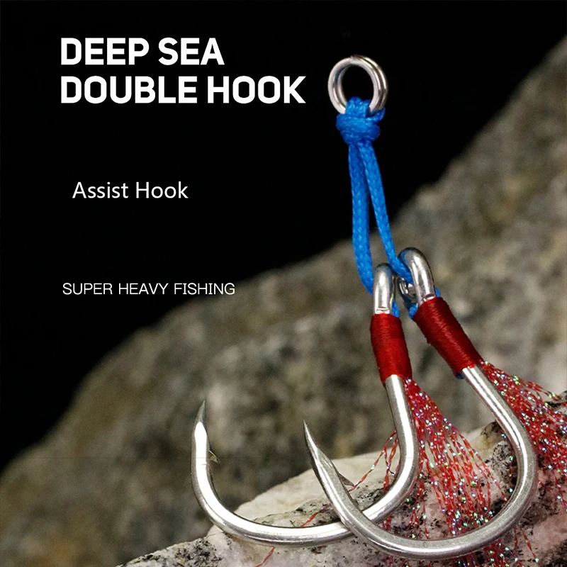 Saltwater Assist Fishing Hook Fish Hooks Saltwater Jig Assist Hook Slow Jig Fishhooks