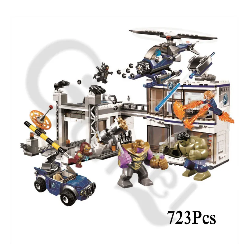 Новые Супергерои Marvel Avengers 4 подходят для MOC 76131 76124 76125 76126 фигурки для торжеств строительные блоки кирпичи игрушки подарки - Цвет: 723Pcs No Box