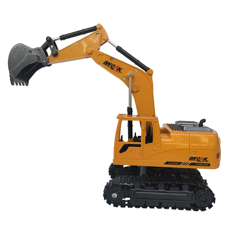 8CH Simulation toy RC excavator toys with Musical and light Children's Boys RC truck Beach toys RC Engineering car tractor 5