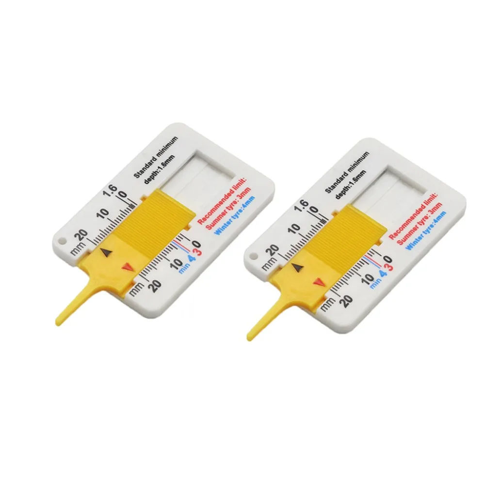 2pcs Vernier caliper depth gauge depth gauge for tread pattern of plastic tread gauge 0-20mm tread gauge tire tread depth 30N28 (5)