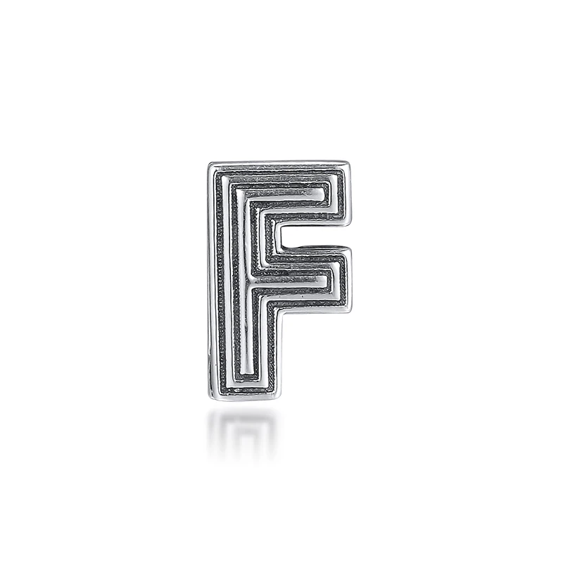 Ckk Argento 925 Dei Monili Adatto Braccialetti Di Pandora Reflexions Lettera F Clip Di Perline In Argento Sterling Fascino Originale