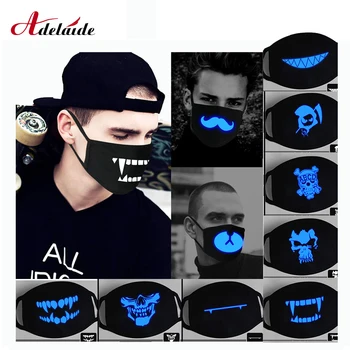 

Cartoon Anime Bear Mask Night Glow In Dark Halloween Masquerade Cosplay Teeth Skull Masks Winter Dustproof Face Kids Adult Mask