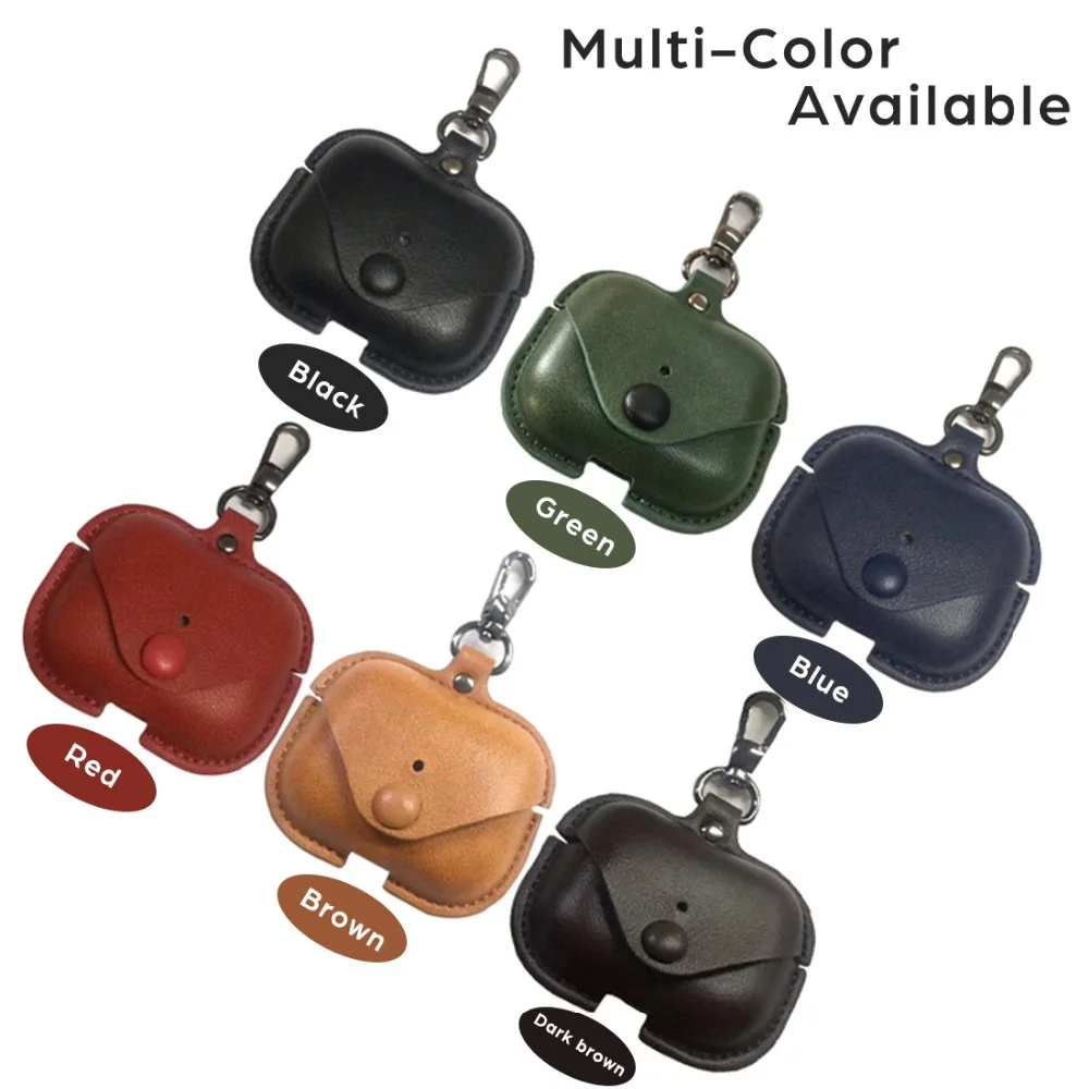 

Retro PU Leather Bluetooth Earphone Case For Airpods Pro One-piece Plain Flip Leather Case For Airpods Protective Accessories