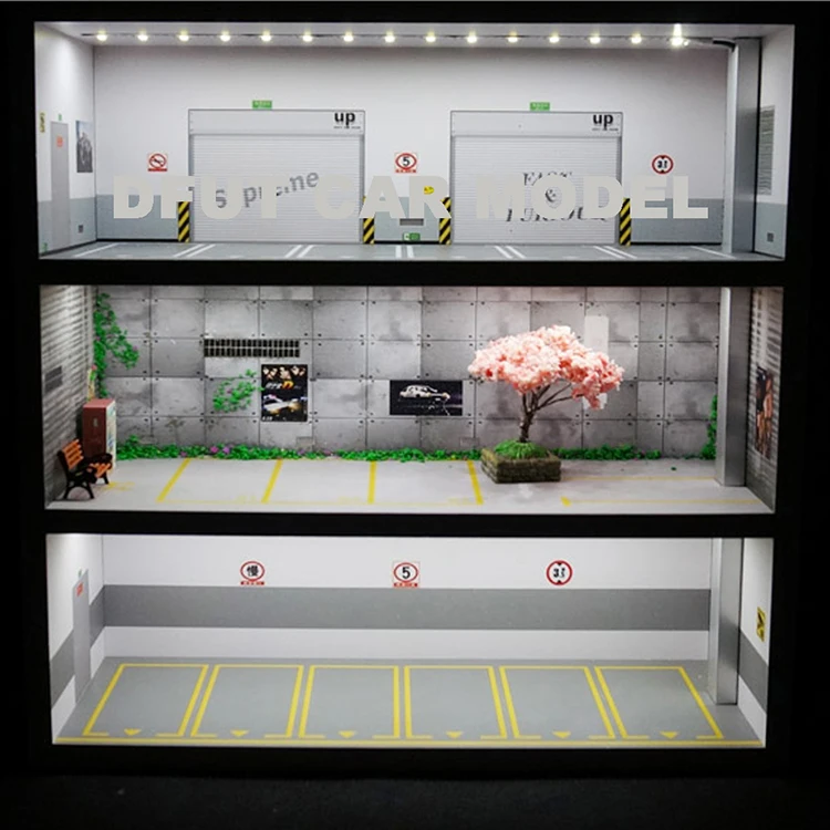 DIY1: 64 модель автомобиля паркинг Модель Материал Пакет подземный гараж изготовление Материал гараж Модель Руководство по изготовлению детских игрушек