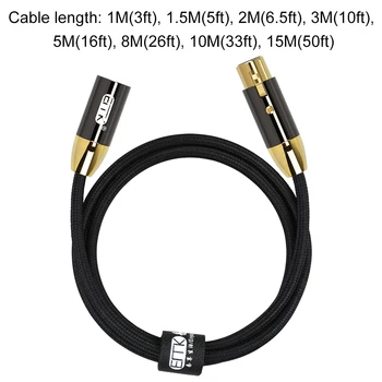 

XLR Balanced Lead Microphone audio cable amplifier 3-Pin Audio Stereo male to female 3pin jack for Mixer Amplifiers