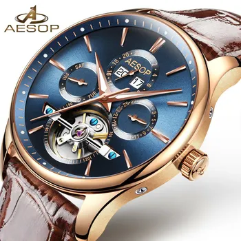 

Aesop Brand Fashion Watch Men Automatic Mechanical Shockproof Waterproof Wristwatch Male Clock Relogio Masculino Hodinky 9022g