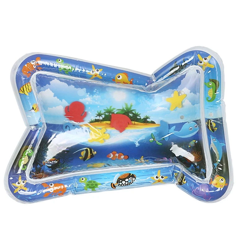 

ABZB-Creative Inflatable Water Mat Baby Patted Pad Baby Inflatable Water Cushion Infant Play Mat Toddler Outdoor Spray Pad Funny