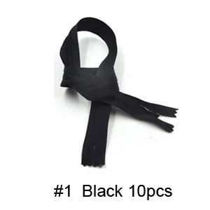 DG001-Black Класс AAA 3#20 шт закрытые невидимые молнии 28 см для подушки, платья, 60 см DIY Швейные наборы Аксессуары молнии 40 см - Цвет: DG001-Black