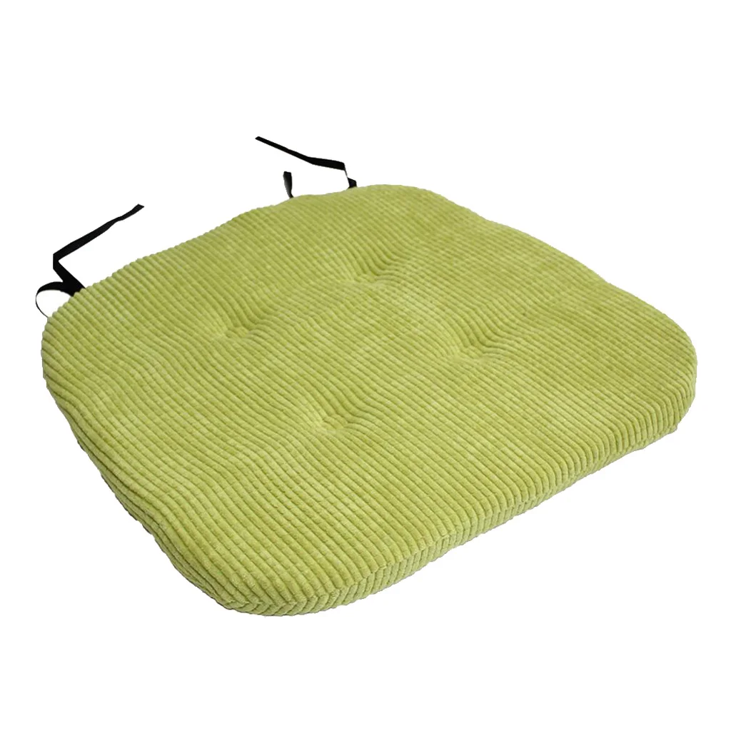 green 40x40 cm Подушки для стула и подушки для сидений с завязками, квадратные хлопковые подушки для стула, подушки для стула, для помещений, столовой, гостиной, кухни, офисного стула - Цвет: green 40x40 cm