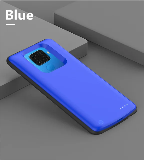 Blue For 30 Lite NTSPACE 6500 мАч Расширенный чехол для телефона с аккумулятором питания для huawei mate 30 Lite Портативный чехол для внешнего аккумулятора запасной чехол для зарядного устройства - Цвет: Blue For 30 Lite