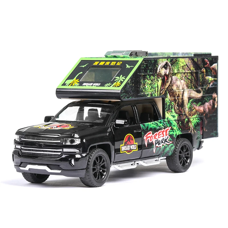 1:32 Масштаб Динозавры юрского периода транспортный грузовик модель мир Diecasts автомобиль игрушки сплав авто с горячим откатом колеса детская машинка игрушка