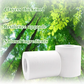 

4 layers thickened Comfortable Paper For Baby Use 10pcs Toilet Roll Paper Towel Wood Roll Paper