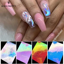 Голографический огонь пламя винил для ногтей 3D стикер полые наклейки-трафарет AB огонь на маникюрные наклейки-трафарет украшения для ногтей