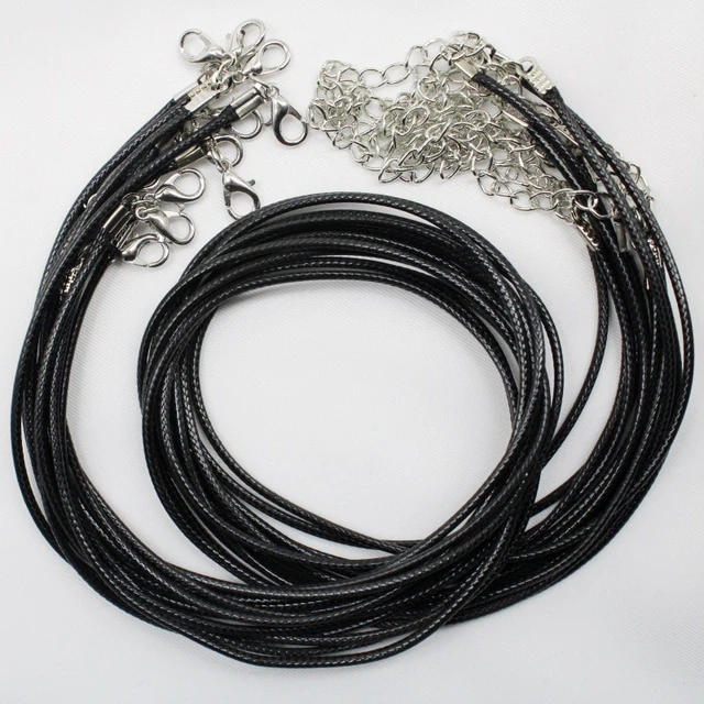 100Pcs Necklace Cord with Clasps,Necklace Cords for Pendants,18inch  Necklace Chains for Jewelry Making Supplies C 