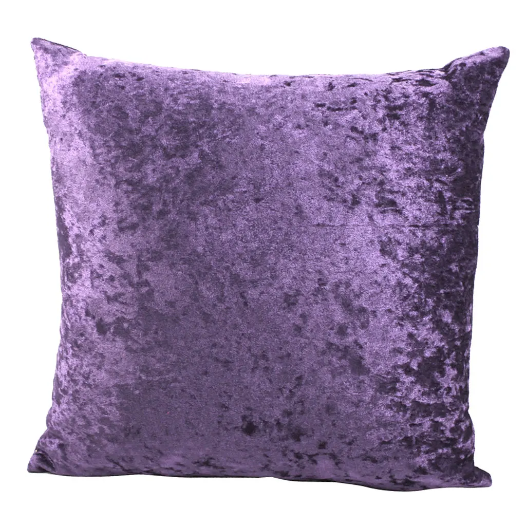 Solid Color Soft Plush Square Pillow Case Sofa Waist Throw Cushion Cover Case for Bedroom Sofa Car Office Decoration