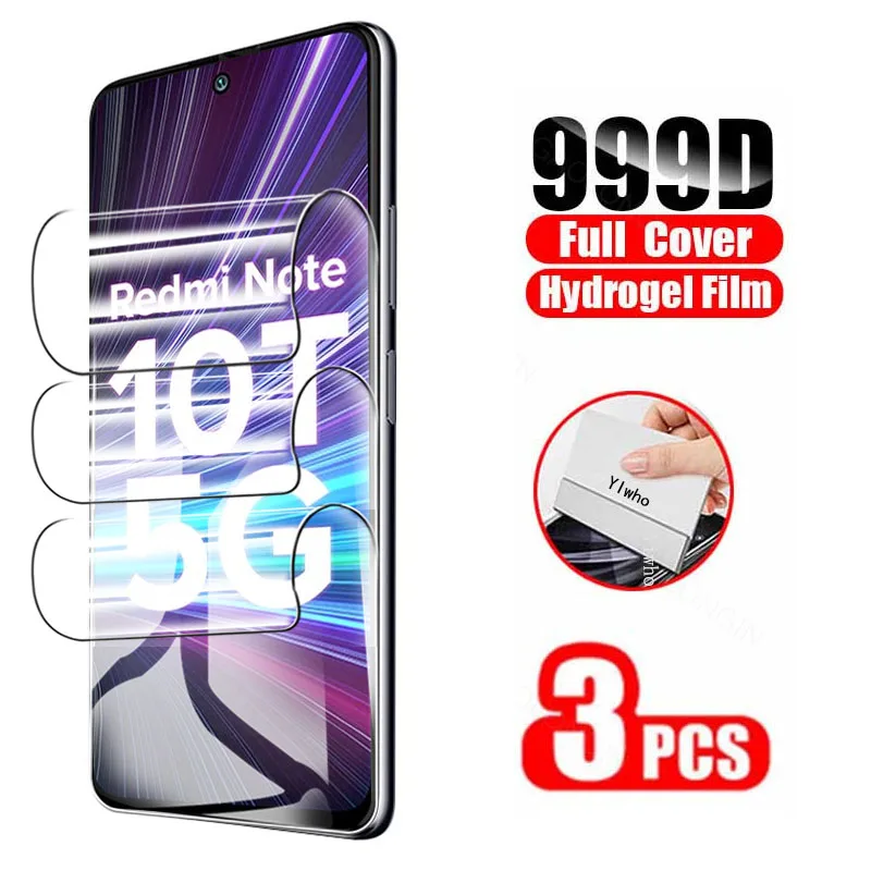 Redmi Note 10T Hydrogel Film For Xiaomi Redmi Note 10 Pro Screen protector + Camera Lens Glass On Redmy Note9 9s Pro Note9Pro glass cover mobile Screen Protectors