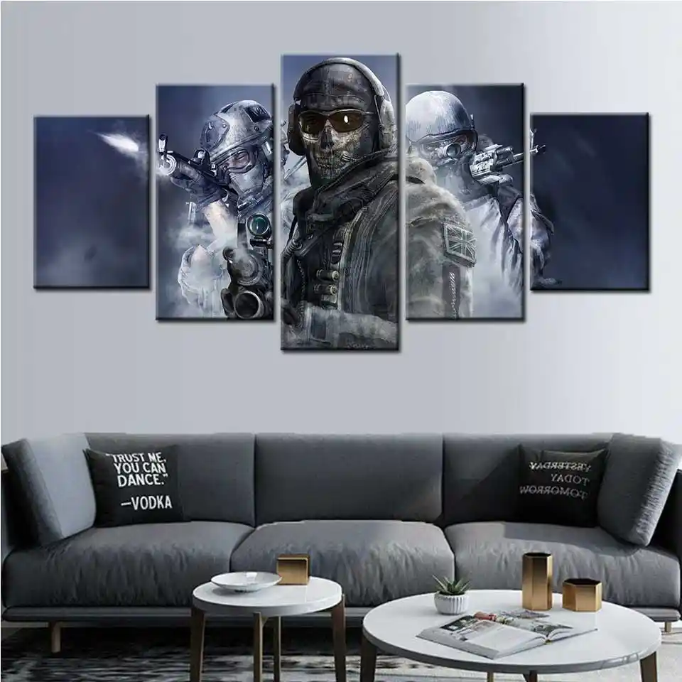 Call Of Duty 4 Soldado De Arma De Guerra Moderna Videojuegos Arte