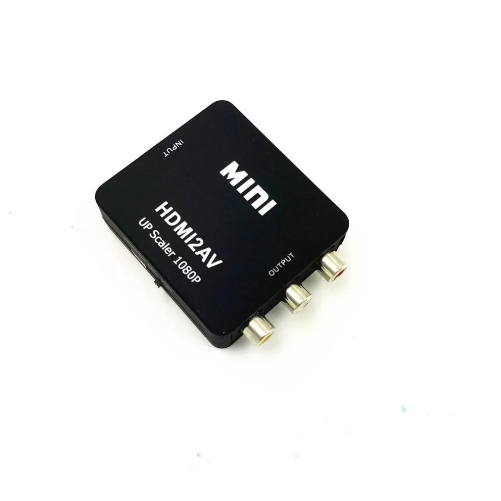 1080P мини HDMI к VGA к RCA AV композитный адаптер конвертер с 3,5 мм аудио кабель VGA2AV/CVBS+ аудио к ПК HDTV конвертер
