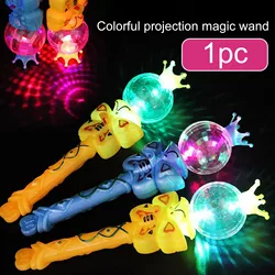 Crianças brilhante luminosa vara mágica haste de projeção varinha piscando estrela led up light crianças presente brinquedo para festa led suprimentos