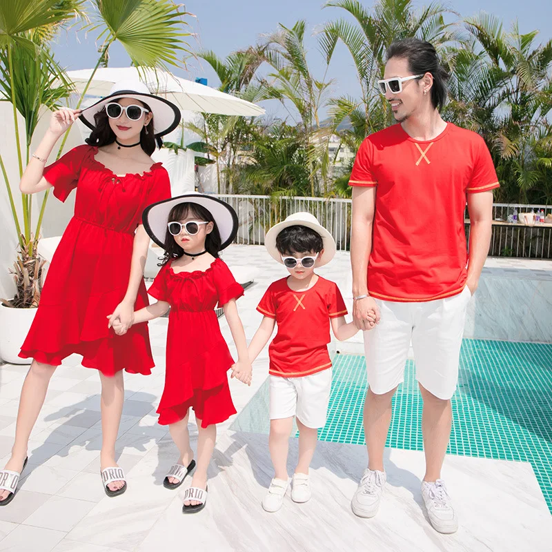 Family Matching Clothes Summer Mother 