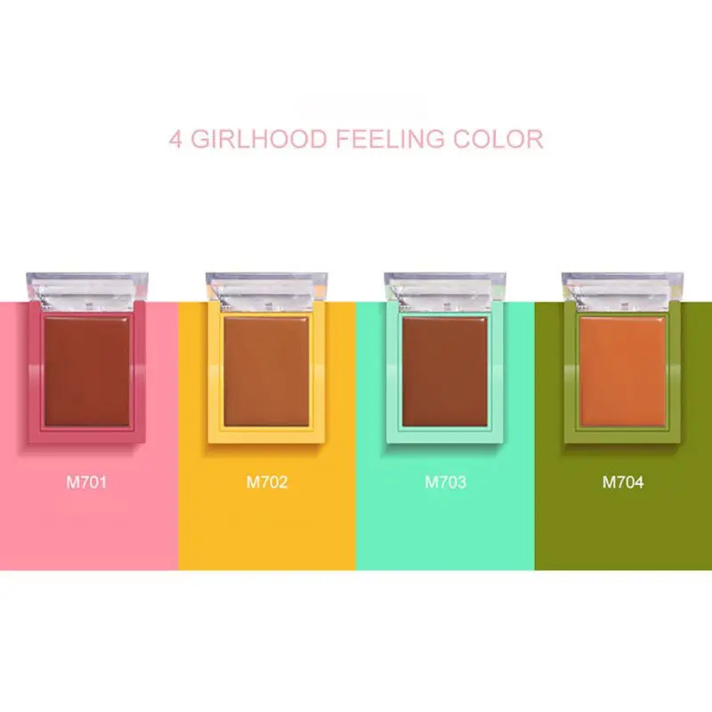 

Natural Blush Palette Face Blusher Powder Rouge Makeup Cheek Blusher Silky Light Long Lasting Brighten Skin Color Facial Makeup