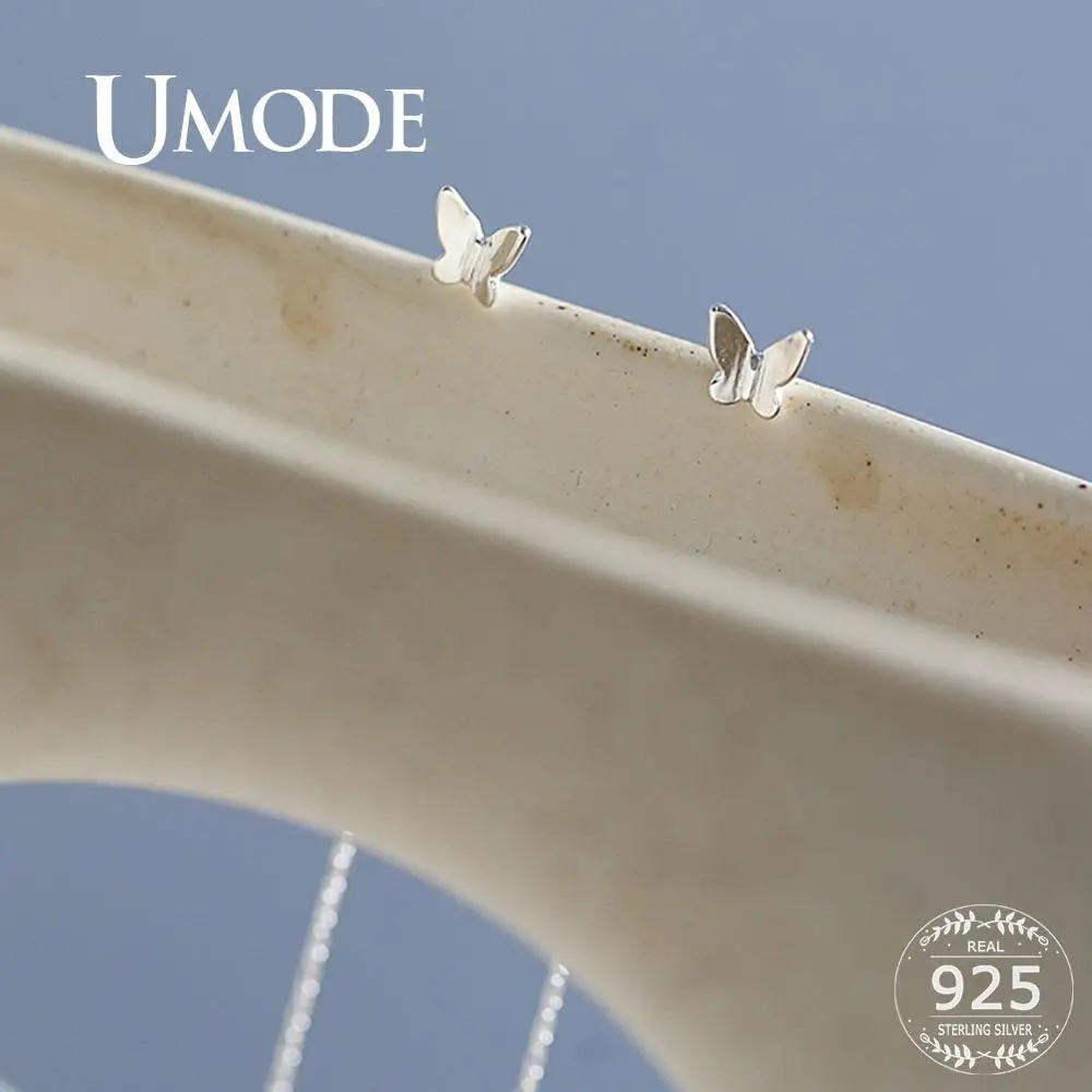 UMODE чистый 925 Висячие серьги из серебра 925 пробы для женщин S925 Бабочка Длинная цепочка Висячие серьги Свадебные украшения ULE0577