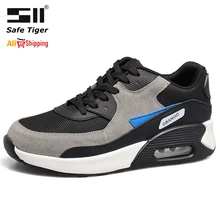 Mens Work Safety Shoes Steel Toe Work Sneakers Anti-smashing and Anti-piercing Work Boots Industrial Construction Boots