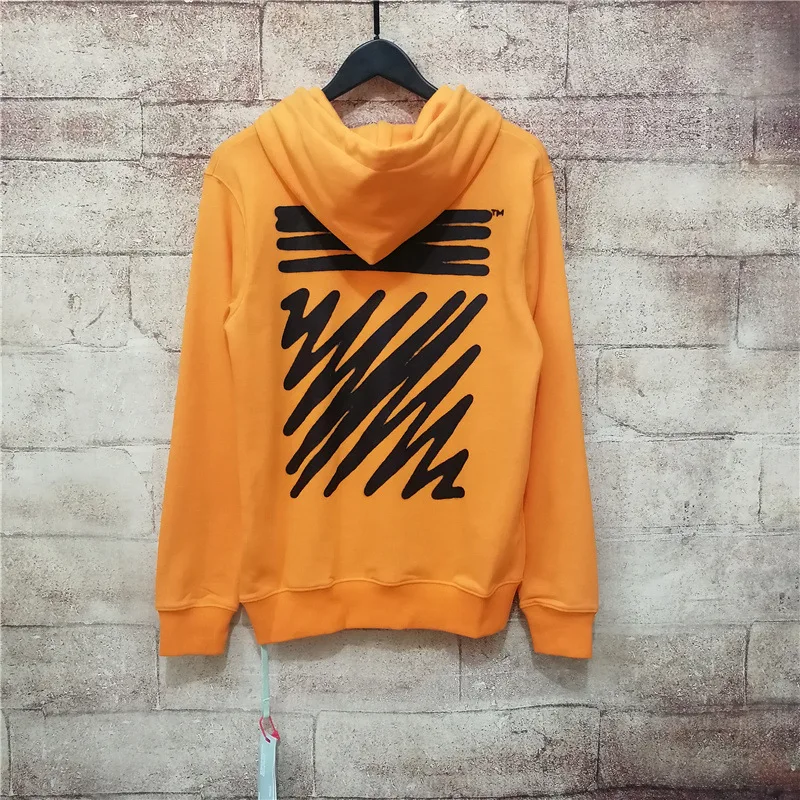 OFF-WHITE OW FWRD ECG пара с капюшоном простой модный мужской свитер
