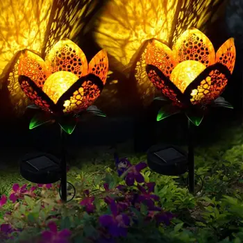 

2pcs Outdoor Lighting Led Solar Light Waterproof Solar Powered Lamp For Garden Decoration Xmas Wedding Party Yard Street Lights