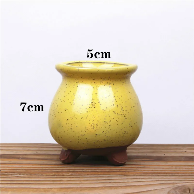 Цветочный горшок мини фиолетовый песок керамический плантатор домашнее