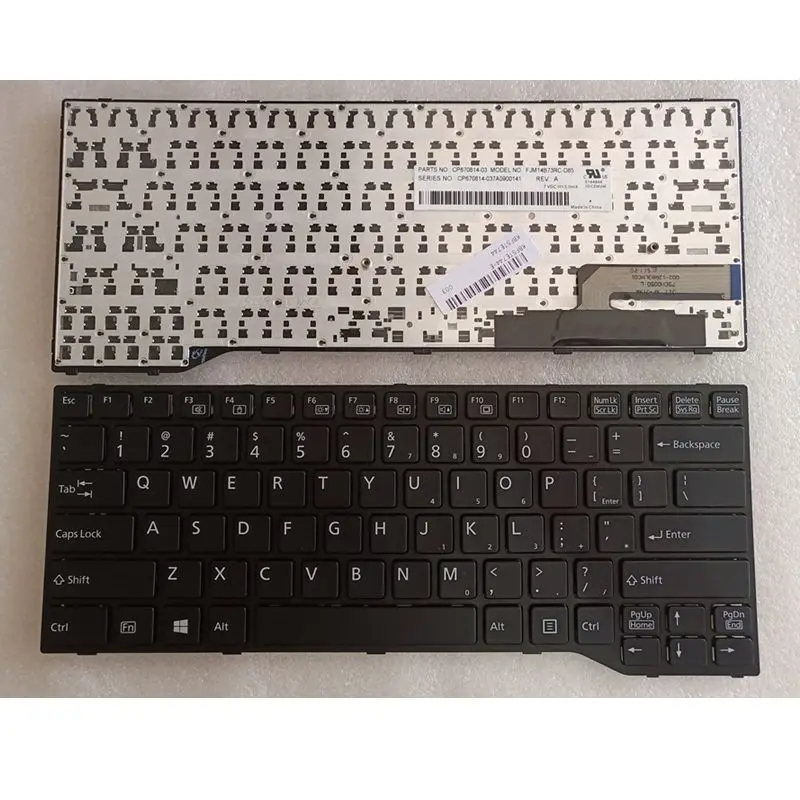 QH новая английская клавиатура для ноутбука Fujitsu Lifebook E733 E744 E734 E743 E544 черная рамка