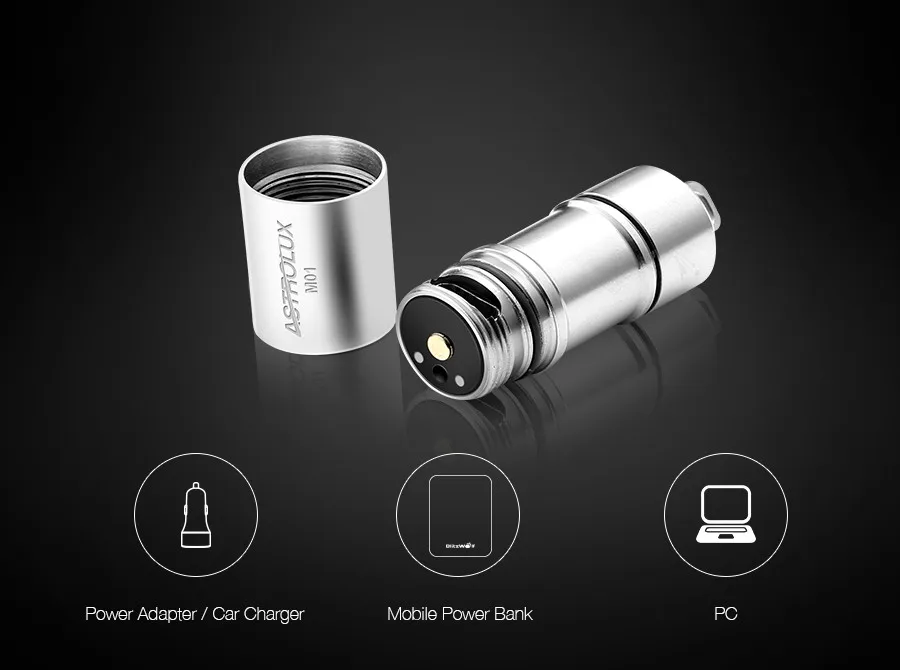 Astrolux M01 Nichia 219C/XP-G3 100LM USB Перезаряжаемый мини-светодиодный походный фонарик Фонарь для пеших прогулок карманный портативный ночник