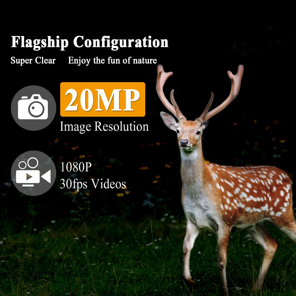 TOMSHOO Trail камера 20M 1080P 30fps охотничья камера с 32 шт. 850NM ИК светодиодами ночного видения 0,2 s время триггера 20 м Диапазон