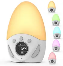 Touch Sensor Wake-Up Light Wekker Met Zonsopgang En Zonsondergang Simulatie, kids Nachtlampje Wekker Met Slaap Training