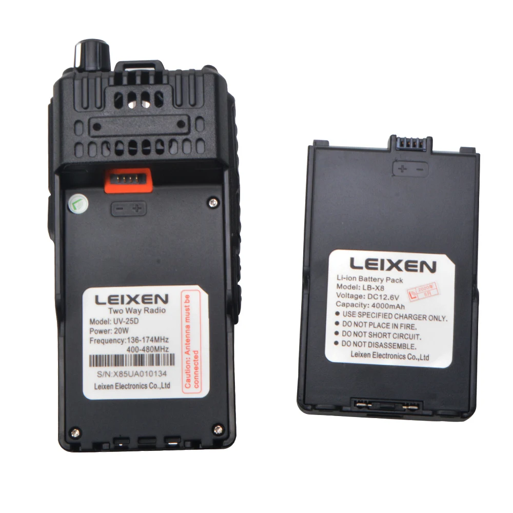 Leixen UV-25D 20ワットリアル10-20キロトランシーバーvhf 136-174mhz