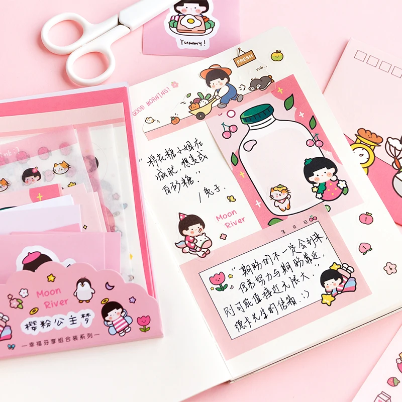 

Notepad Stickers Set Funny Children Paper Stickers for Card, Envelopes, Album Decoration Office & School Stationery