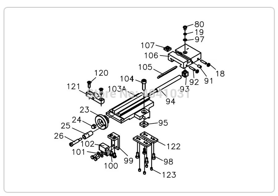 Middle Saddle Assembly for SIEG C0 mini lathe machine Middle Trawler Assembly Middle pallet assembly