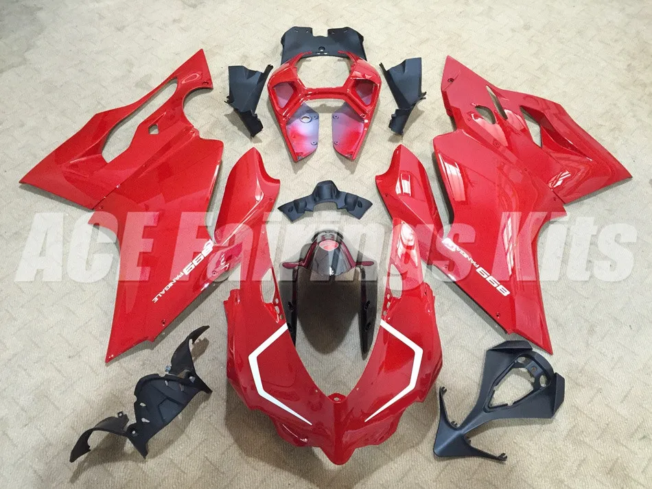 Мотоцикл Полный обтекатели для Ducati 899 1199 Panigale 2012 2013 12 13 14 ABS пластиковая форма для литья под давлением для кузовных работ Хороший красный