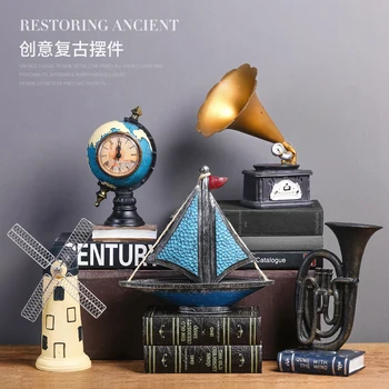 

Vintage Resin Decorative Phonograph Sewing Machine Radio and Vintage Telephone Bar Home Decoration