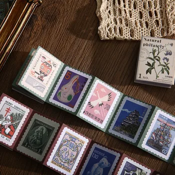 

38pcs/bag Time Post Office Series Journal Decorative Stickers Scrapbooking Label Diary Album Stationery Retro Stamp Stickers