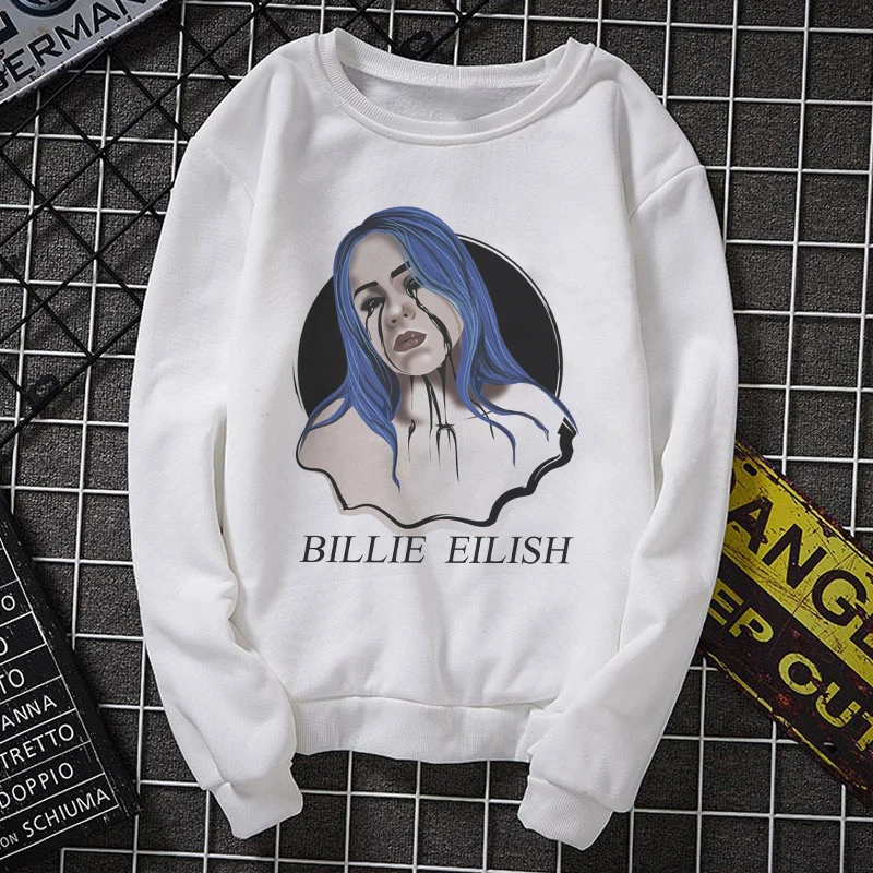 Западная мода; Новинка; Kawaii Billie Eilish для девочек в розовом цвете, Женский свитшот, пуловер для новорожденных мальчиков, куртки с капюшоном на осень с длинными рукавами и принтом Billie Eilish Толстовка