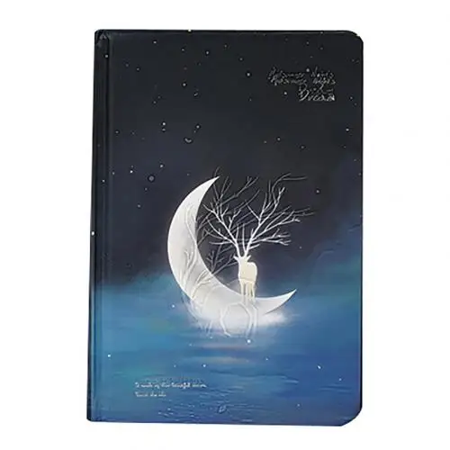 Moon Elk Озеро Луна Лось расписание тетрадь светящийся Блокнот Дневник Книга школьные канцелярские принадлежности - Цвет: Moon Elk