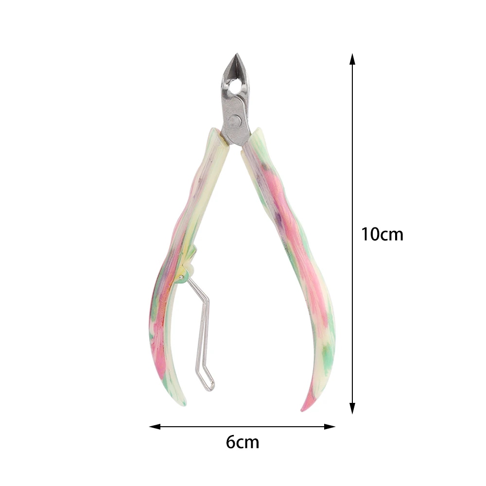 1 шт. нержавеющая сталь щипчики для кутикулы кусачки кутикулы пальцы ног ножницы острый клиппер маникюрный педикюр инструменты случайный цвет