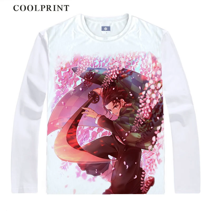 Demon Slayer Kimetsu no Yaiba футболка Tanjirou Kamado Nezuko на заказ Повседневная футболка для косплея цифровые винтажные футболки с длинными рукавами - Цвет: Style 5