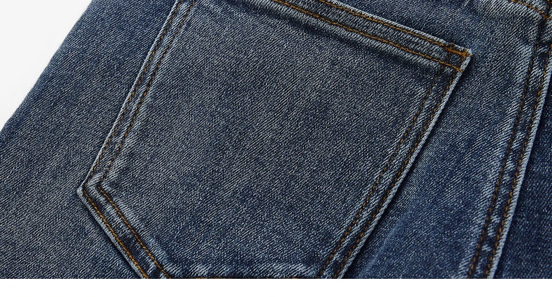 INMAN 2020 Autumn Winter New Arrival Jeans Loose Classic Simple Washed Mid-waist Raw-edged Cuffs Denim Cropped Pants