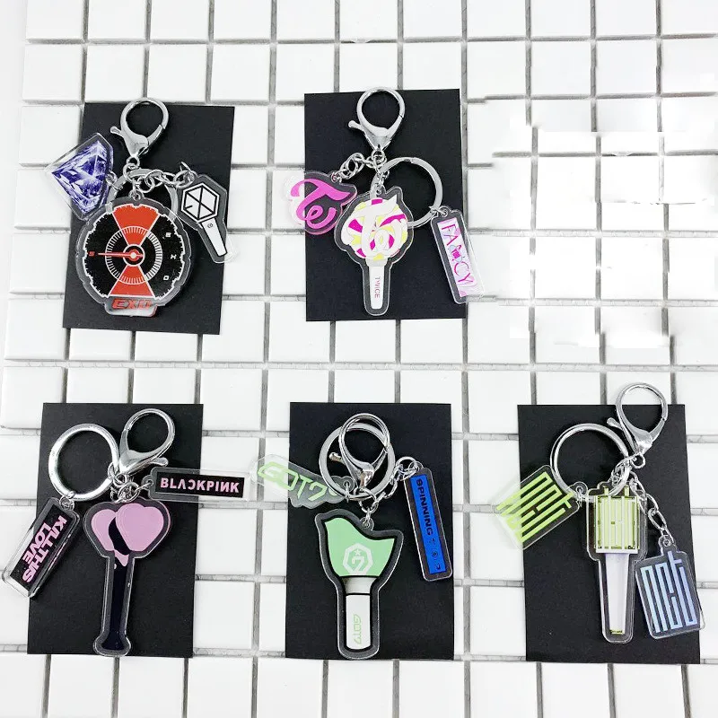 

Kpop Bangtan Boys BLACKPINK NCT TWICE EXO GOT7 Key Ting Bag Pendant Keychain Creative String Key Ring Fans Gifts