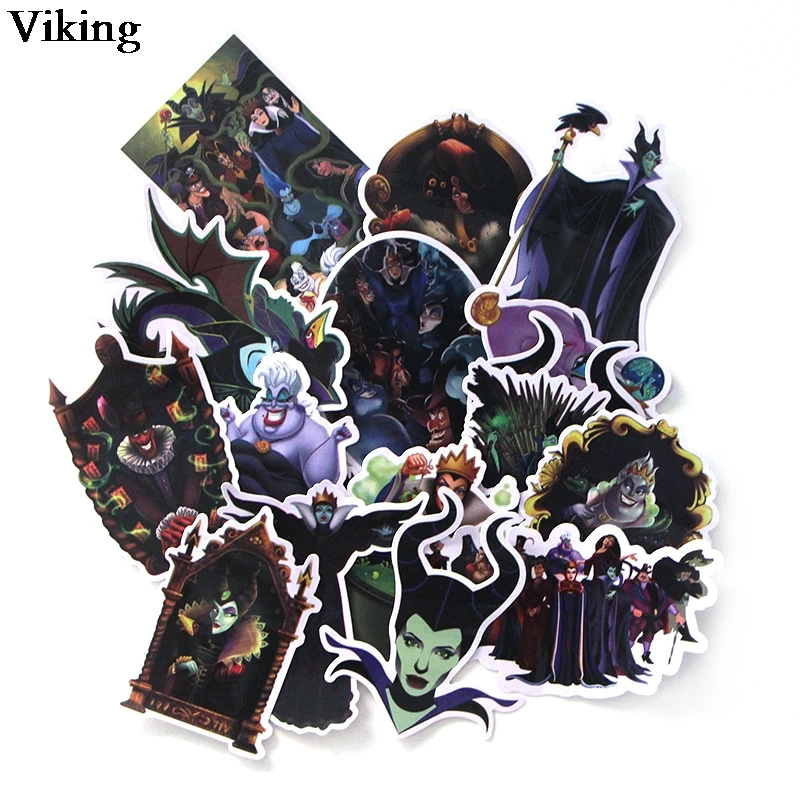 

17 Pcs/set Maleficent Stickers Imaginary Stickers DIY Stickers For Suitcase Luggage Laptop Waterproof Skateboard Sticker G0176